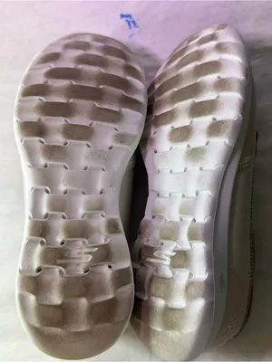 Skechers Cream & Tan Lace-Up Casual Sneakers thumbnail 9