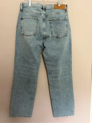 7 For All Mankind Logan Stovepipe Jeans W/ Fringe 31 thumbnail 3