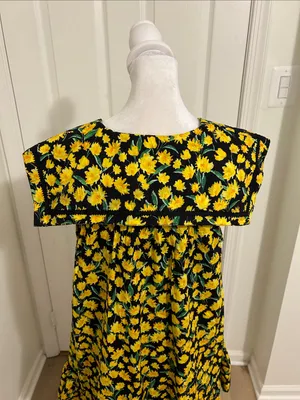 Anthropologie Maeve Flroal Collared Poplin Swing Mini Dress New Size Small thumbnail 9
