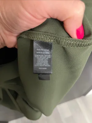 Express Olive Utility Button-Down Shirt Dress thumbnail 4
