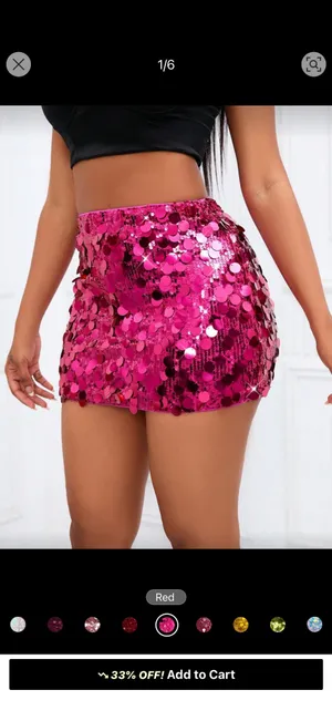 Sparkle Mini Skirt Shein thumbnail 5