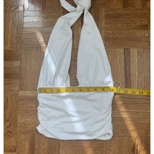 Zara Halter Top White V-Neck Sexy Beach Club Y2K Euro Summer Night Out Bridal thumbnail 2