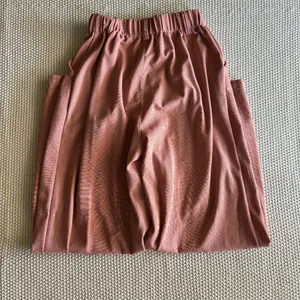 Halara High Waisted Plicated Side Pocket Wide Leg Waffle Work Pants Pink Small thumbnail 5