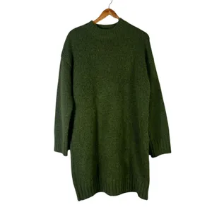 Topshop Green Knit Mock Neck Sweater Dress Long Sleeve Casual Cozy Fall Size M thumbnail 2