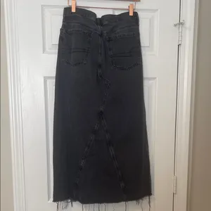 American Eagle Outfitters Black Denim Maxi Skirt thumbnail 2
