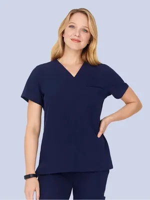 Wide-Leg Women's Pants in Navy - Comfortable Everyday Style thumbnail 4