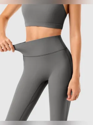 INNO MINT High Waist Scrunch Butt Flare Yoga Pants Gray Size L 12/14 NWT thumbnail 3
