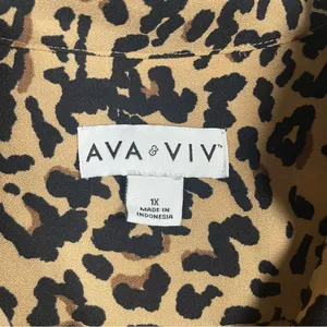 Ava & Viv Leopard print dress SZ 1X thumbnail 7