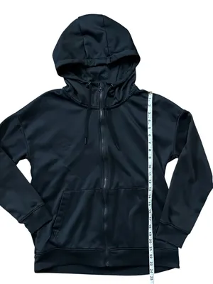 Mondetta Zip Up Performance High Neck Hoodie Sweatshirt Black Medium thumbnail 9