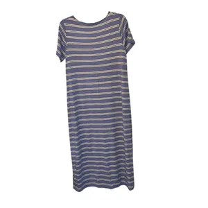 J.‎ Jill Multi Directional Stripe Short Sleeve Maxi Dress 1X Summer Sheath NWT thumbnail 3