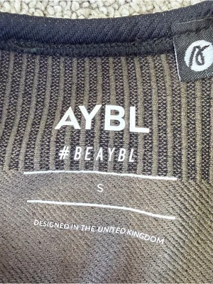 AYBL Women’s Reflex Seamless Crop Top Shirt Longsleeve Thumbholes in Black S thumbnail 6