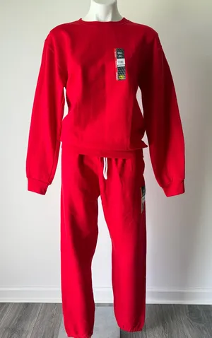 Athletic Works Red 2 Piece Sweat Suit  thumbnail 1
