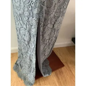 Adrianna Papell Lace Dress Gown Grey/Grayish Blue Mother of the Bride Size 2 thumbnail 6