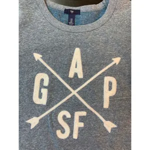 Gap San Francisco CA Sweatshirt‎ Women's Medium Blue Pullover Spellout Compass thumbnail 6