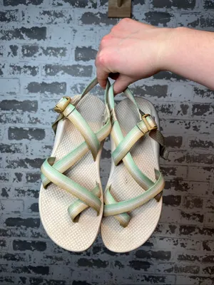 Chaco | women cream rubber sol strappy sandals thumbnail 2