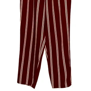 Honey Punch Wide Leg Boho Crop Pants Red & White Striped Trousers Size Small thumbnail 6
