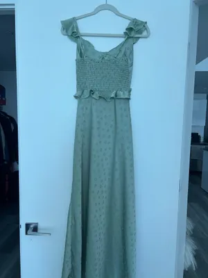 Macy's Green Floral Midi Dress thumbnail 3