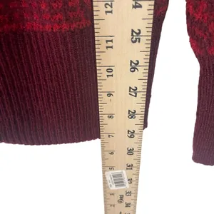 Knox Rose Women's Size‎ Small Red Damask Boho Peasant Long Sleeve Sweater thumbnail 8