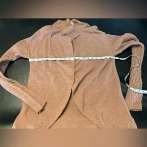 Free People Soft Mauve Knit Cardigan Wool and Alpaca Blend. Size M thumbnail 10