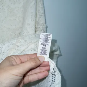 Free People Cream Not Cold In This Lace Sweater Size XS thumbnail 8