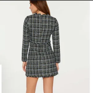 LIKELY Robin Dress Tweed‎ Jeweled Button Front Mini Preppy size 6 thumbnail 2