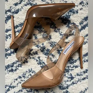 Steve Madden Nude Patent Pointed-Toe Slingback Pumps thumbnail 2