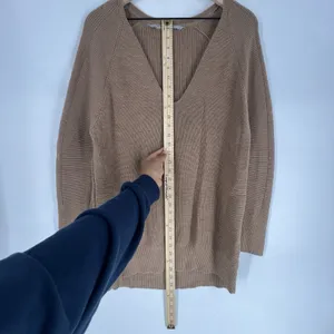 Athleta Hanover Sweater‎ Womens Size M Extra Fine Merino Wool Blend V-Neck Brown thumbnail 12