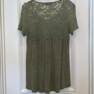 Embroidery and lace front swing tunic thumbnail 5