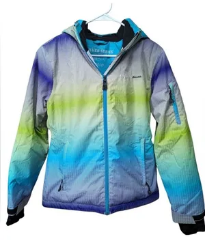 Rodeo Silver Series Women's Ski Snowboard Jacket Size S Ombre Purple Green Blue‎ thumbnail 1
