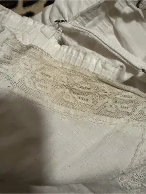 2000s vintage style abercrombie & fitch white whimsical babydoll lace mini dress thumbnail 9