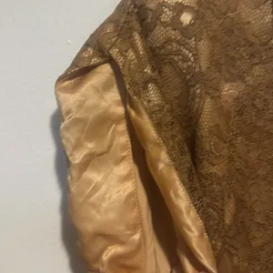 Vintage Elegant‎ Brown Lace Dress size xxs thumbnail 4