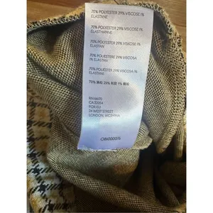 Urban Outfitters -‎ High Rise Kick Flare Pants XS yellow black plaid thumbnail 7