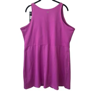 NEW GapFit Active Tank‎ Dress Built in Bra and Shorts Deep Rosebud Comfort XXL thumbnail 5