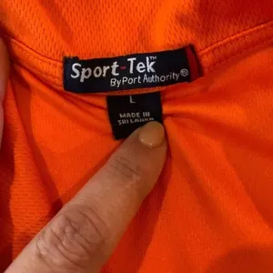 Sport-Tek The‎ Bolles School orange basketball logo polo EUC thumbnail 3