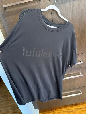Lululemon all yours black wordmark graphic shirt women's 18 thumbnail 1