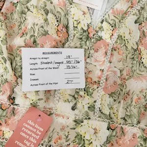 NWT IVY CITY CO Bree Floral Dress Midi Maxi Lace Trims Feminine Romantic Large thumbnail 12