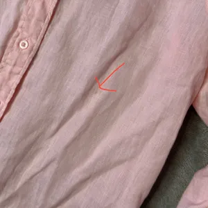 Ralph Lauren Relaxed Fit Linen Roll Tab Sleeve Top Womens S Minimalist‎ Pastel thumbnail 6