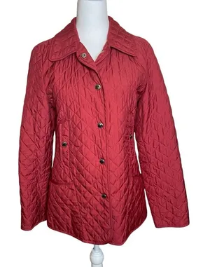 Michael Kors Jacket‎ Women's Small Lightweight Quilted Terracotta Snap Close thumbnail 1