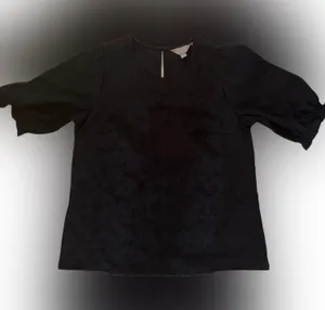Ted Baker Black Textured Short Sleeve Top thumbnail 1