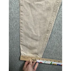 Vintage Levis 550‎ Jeans Womens 7 Med Relaxed Fit Tapered Leg Cream Made In USA thumbnail 13