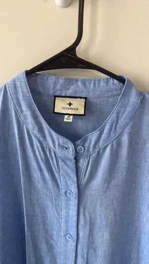 Tuckernuck Sky Blue Shirt Dress M thumbnail 7