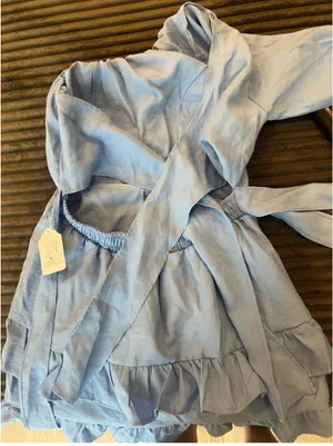 Stunning One-Shoulder Ruffle Skort Dress - Baby Blue (Built-in Shorts!) thumbnail 2