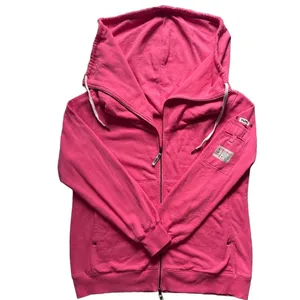 THUMB UNITED 4X Pink Full Zip Heavy Hoodie Oversized Cowl Neck Sweatshirt Jacket thumbnail 4