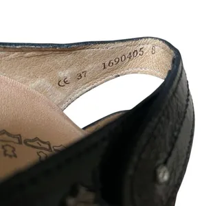 Finn Comfort 37D/6 Catalina Black Patent‎ Leather Soft Footbed Sandals EUC thumbnail 12