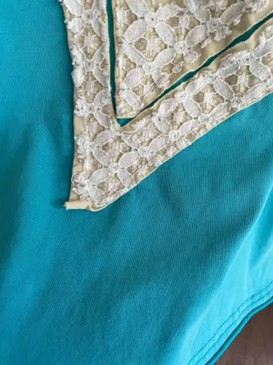 Boutique J. Her Oversized Teal Star Patchwork Short Sleeve Tee Size Small thumbnail 5