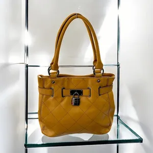 Relic Brand Mustard Yellow Quilted Tote Bag‎ with Lock Detail thumbnail 2