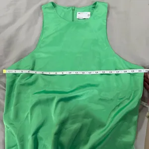 ASOS DESIGN Womens Green Satin Racer Neck Mini Dress Size 14 Party‎ Cocktail thumbnail 4