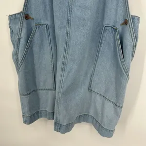 Universal Threads Denim Overall Dress Jumper Light Wash Pockets Sleeveless Sz XL thumbnail 4