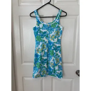 Lilly Pulitzer Blue Citrus Print Shift Sleeveless Resort Dress Lola XS thumbnail 4
