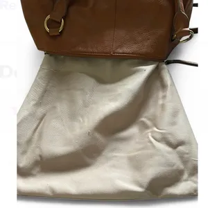 J.Crew Brown Leather Turnlock Double Handles Satchel Shoulder Bag thumbnail 9
